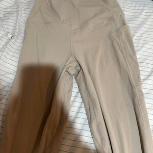 Women's Cream and Tan Leggings